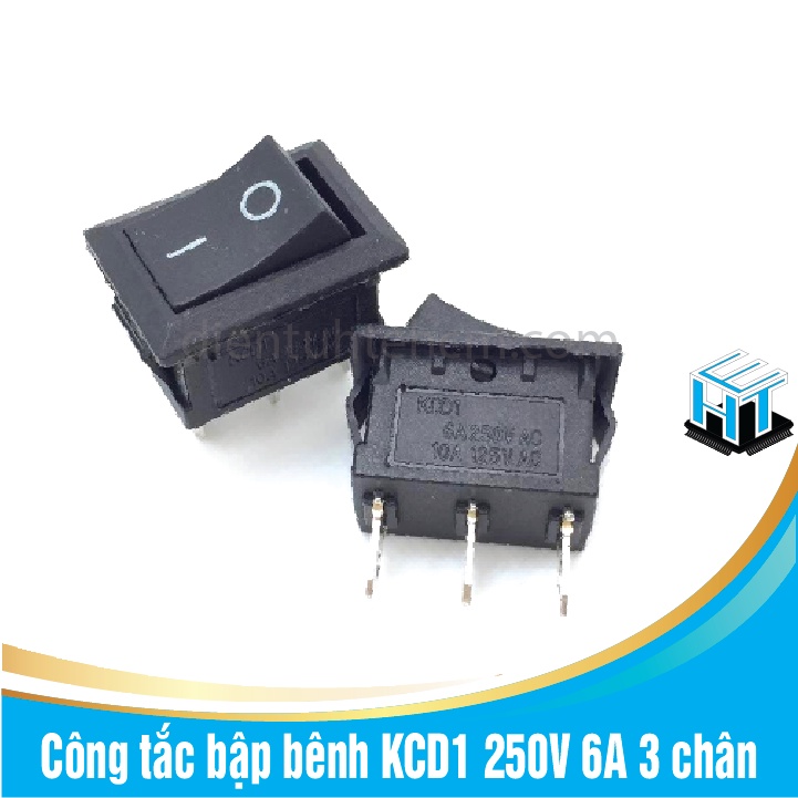 Công tắc bập bênh KCD1 250V 6A 3 chân