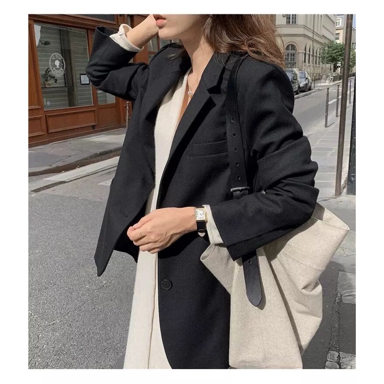 Áo Khoác blazer Màu Đen Phong Cách Hàn Quốc Thời Trang Xuân Thu 2022 Dành Cho Nữ | BigBuy360 - bigbuy360.vn