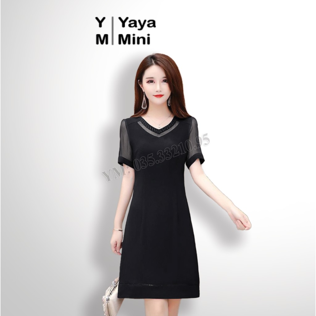 Đầm Công Sở YayaMini Thun Lụa Ý Cao Cấp - MS 4153 [Hỗ Trợ Đổi Trả Miễn Phí]