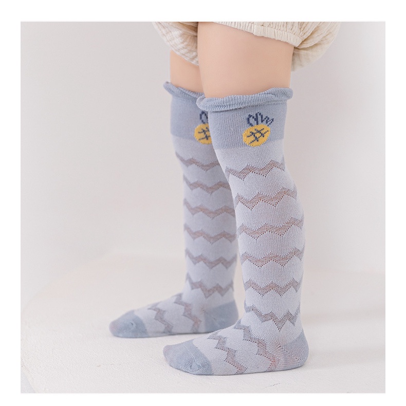 Vớ LUCKYCANDY cotton cổ cao qua đầu gối họa tiết hoạt hình nhiều màu sắc tùy chọn dễ thương dành cho em bé