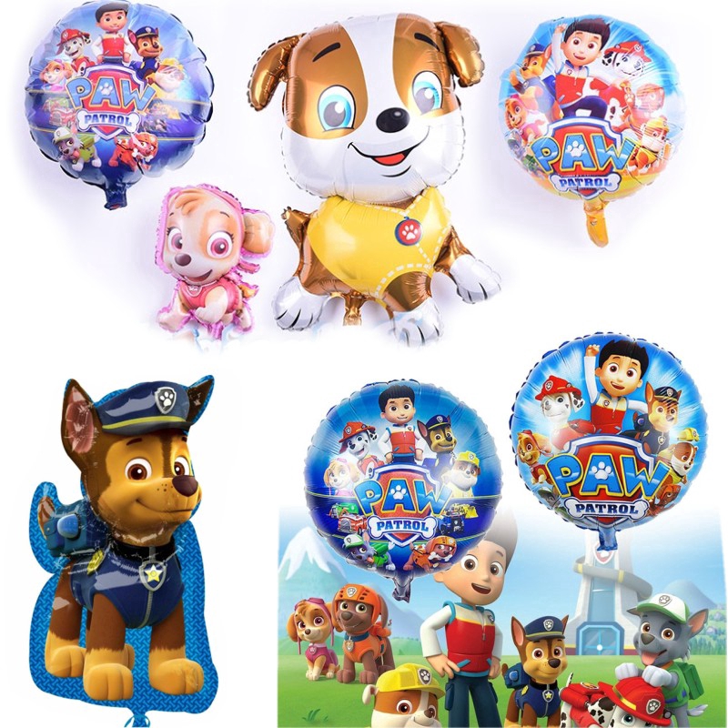 Bong bóng lá nhôm hình Paw Patrol 18 inch trang trí tiệc sinh nhật cho bé