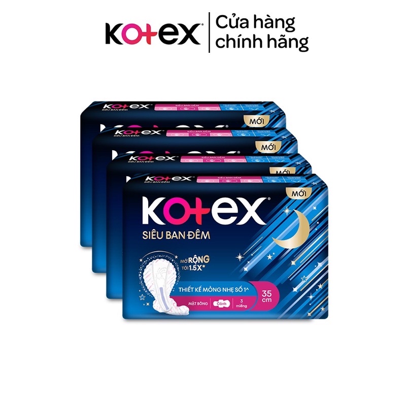 BĂNG VỆ SINH KOTEX BAN ĐÊM 35cm MẶT BÔNG