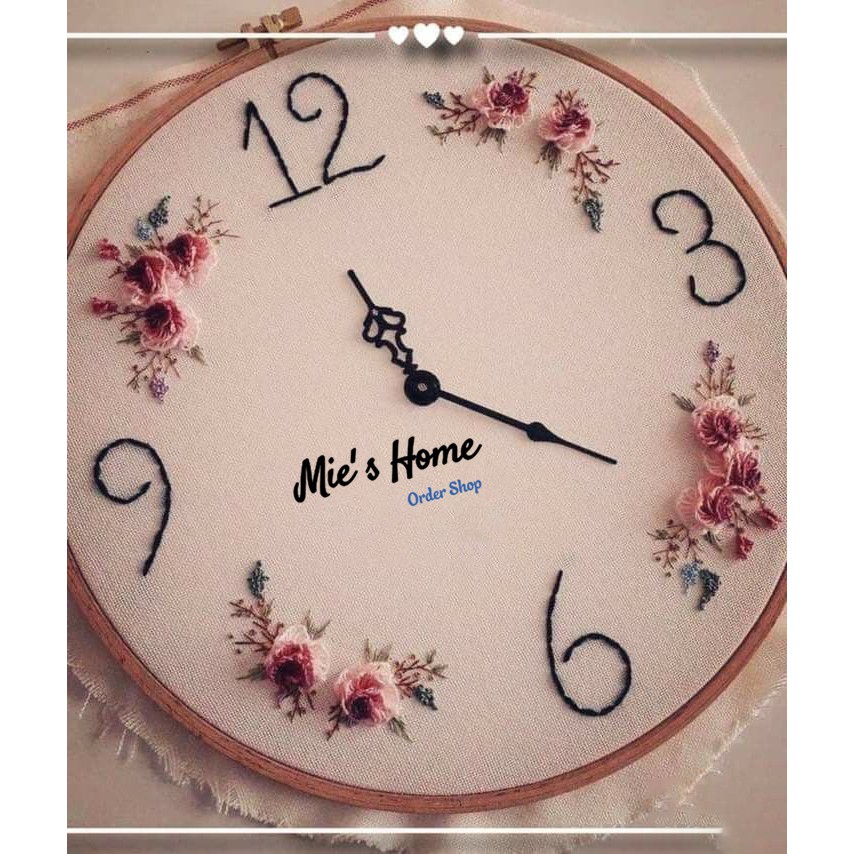 KIT DIY thêu tay đồng hồ kỷ niệm Bộ Nguyên liệu tự thêu cho người mới - Tranh trang trí nhà cửa Decor -  MIE SHOP