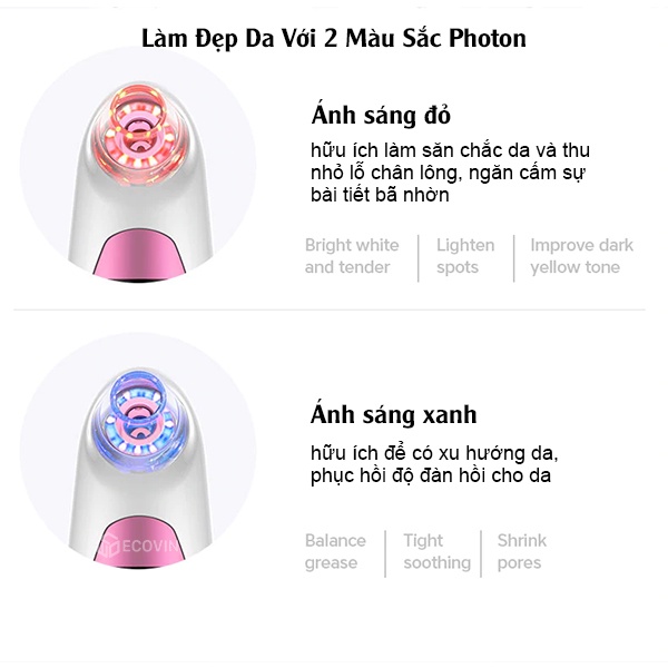 Máy Hút Mụn Cầm Tay Cao Cấp , Hút Mụn Đầu Đen, Mụn Cám Chính Hãng Lescolton LS021