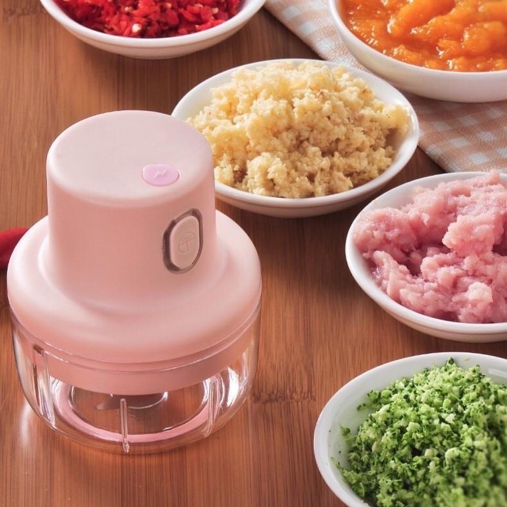Máy Xay Mini Sạc Điện, Xay Thịt Ớt Hành Tỏi Rau Củ Quả Cầm Tay Siêu Tiện Lợi, Máy Xay Sinh Tố Máy Xay Caffe Xay Ngũ Cốc