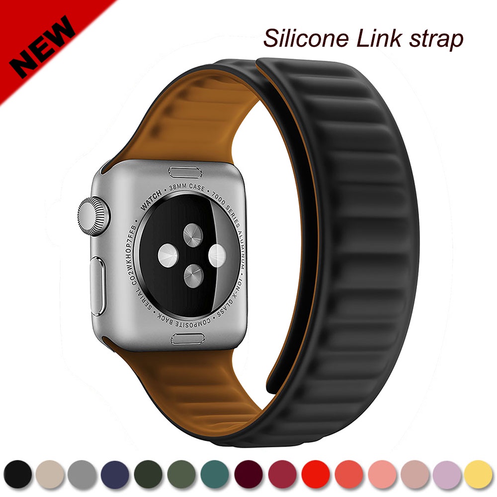 Dây Đeo Silicone Khóa Nam Châm Cho Đồng Hồ Thông Minh Apple watch 8 Ultra band 49mm 44mm 40mm 45mm / 41mm 38mm 42mm iWatch 5 4 3 se 6 7