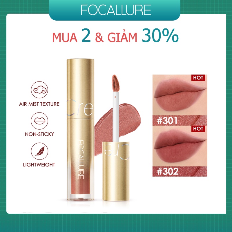 Son môi FOCALLURE dạng kem chất lì mịn mượt lâu trôi chống thấm nước