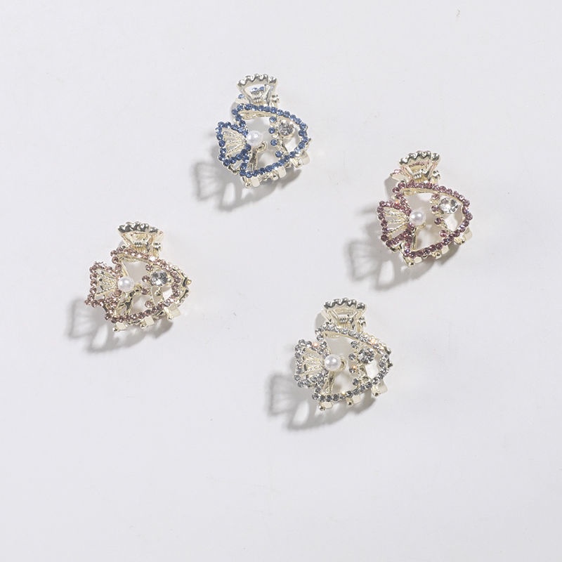 Kẹp Tóc Nhỏ Đính Đá Ngọc Trai Giả Phong Cách Hàn Quốc Thanh Lịch Dành Cho Nữ