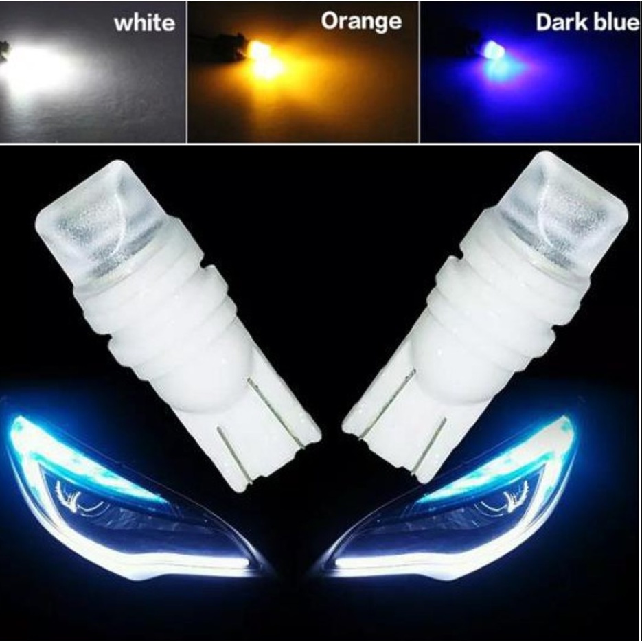 Bóng đèn xe máy xe máy T10 w5w 2835 thấu kính đèn xe phổ thông biển số xe ánh sáng chiều rộng ánh sáng