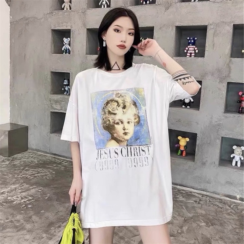 Áo Thun Tay Ngắn Cổ Tròn Có In Hình Thời Trang Cao Cấp Cho Cặp Đôi