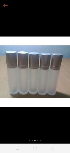 Vỏ bi lăn 10ml đựng tinh dầu lăn môi thân mờ nắp bạc sang trọng