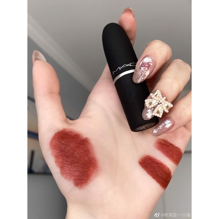 Son MAC Powder Kiss Lipstick Màu 925 Marrakesh-Mere đỏ đất