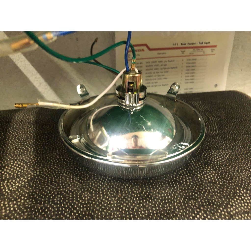 Cub 81-86: bộ chóa kính vòng xi cho xe honda dame+cub 78-79-81-86- có đèn sương mù