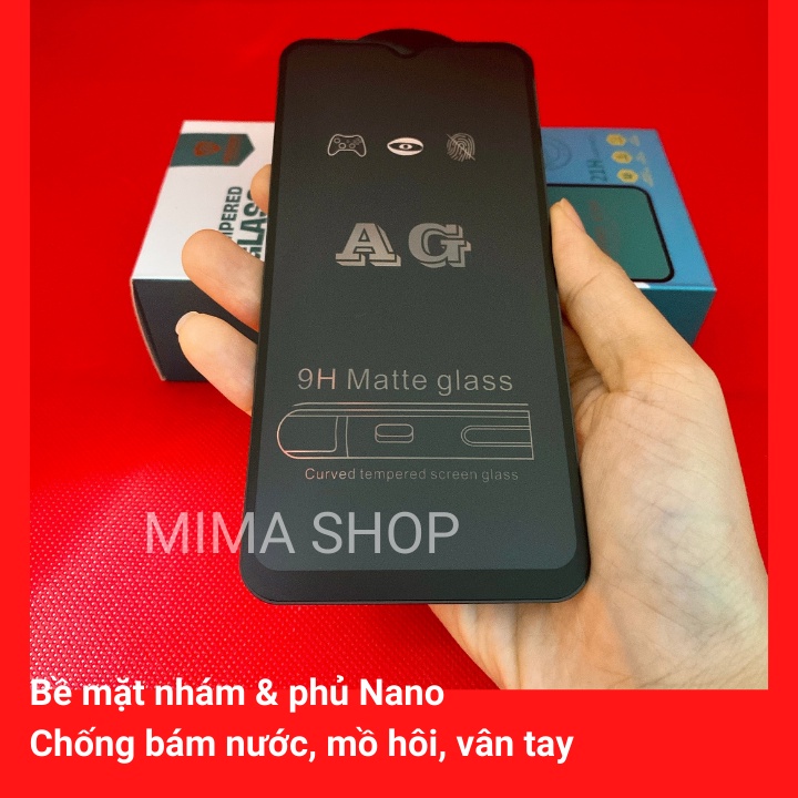 Kính cường lực Chống Vân Tay Nhám Samsung A30 A30s A50 A50s A31 A32 A33 5G Full màn chống xước tặng kèm bộ dán