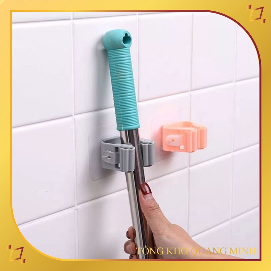 Dụng cụ kẹp cài chổi đa năng gắn tường - Móc dán tường treo đồ đa năng