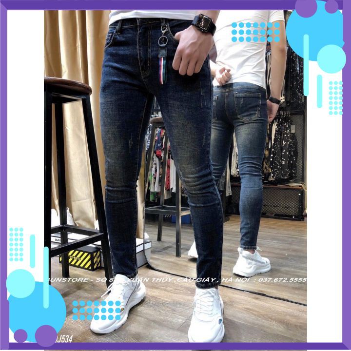 Quần Jean Nam Chất Co Giãn, Không Bai Màu, Dáng Ôm Body, Hit Hót Thời Trang Phong Cách tp_shop_ 87 ms1023