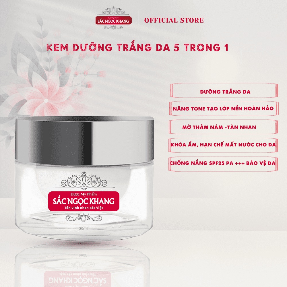 COMBO Dưỡng Da Ngày và Đêm Sắc Ngọc Khang gồm (Kem dưỡng da ban đêm 30g+ Kem dưỡng da ban ngày 30g)