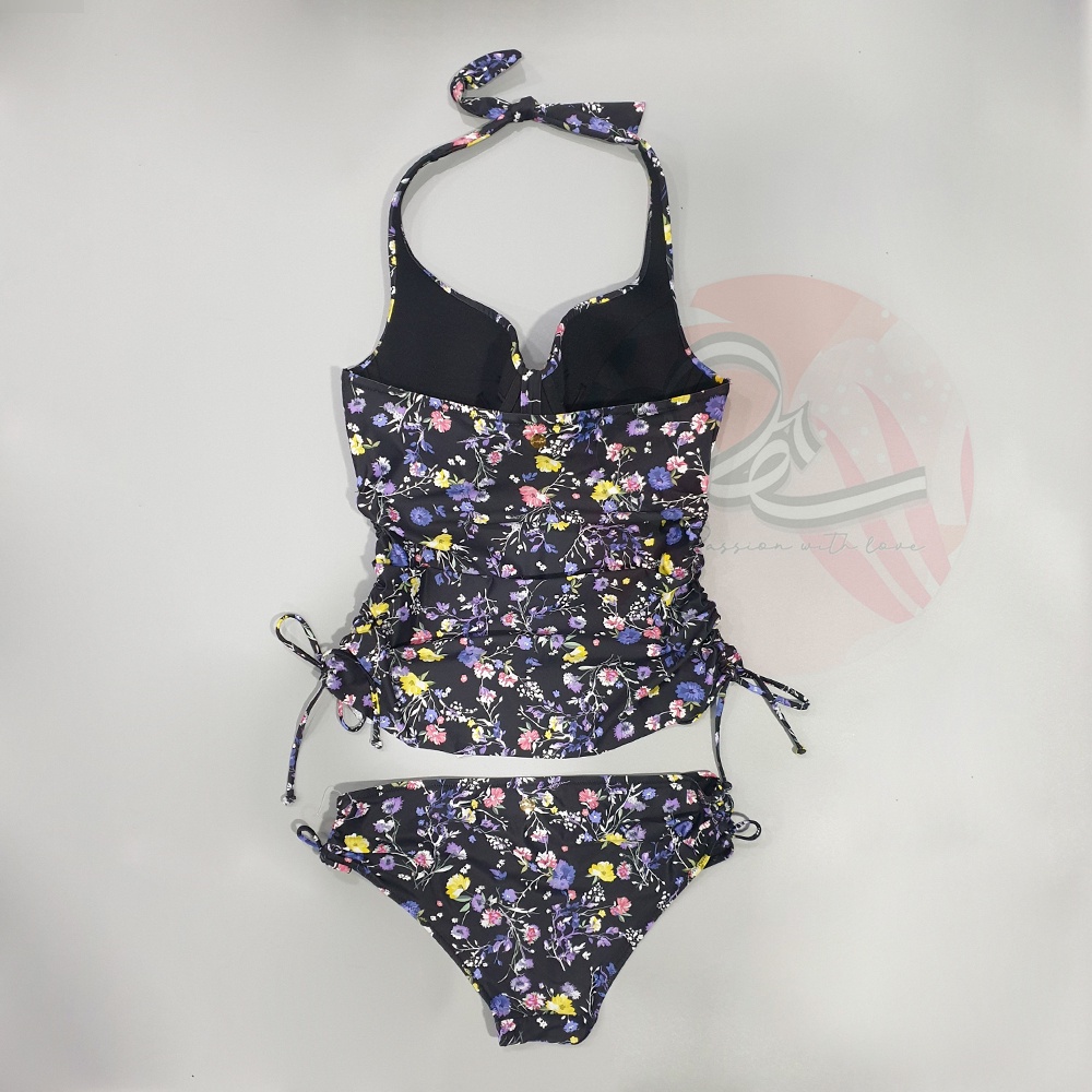 Bộ bơi áo yếm phối quần rời xẻ cổ nơ Loveble hàng mẫu xuất khẩu Ý