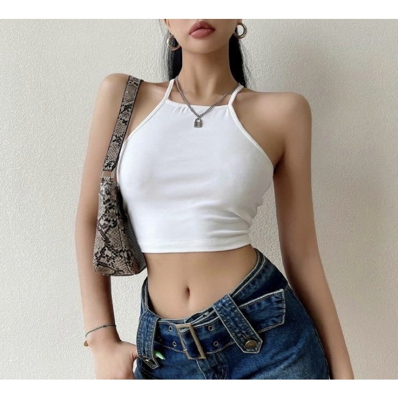 Áo 2 dây đan dây hở lưng (có mút ngực)