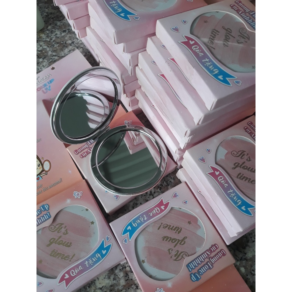 Gương Trang Điểm Cầm Tay gập đôi (Qùa tặng Sunplay Tone Up)
