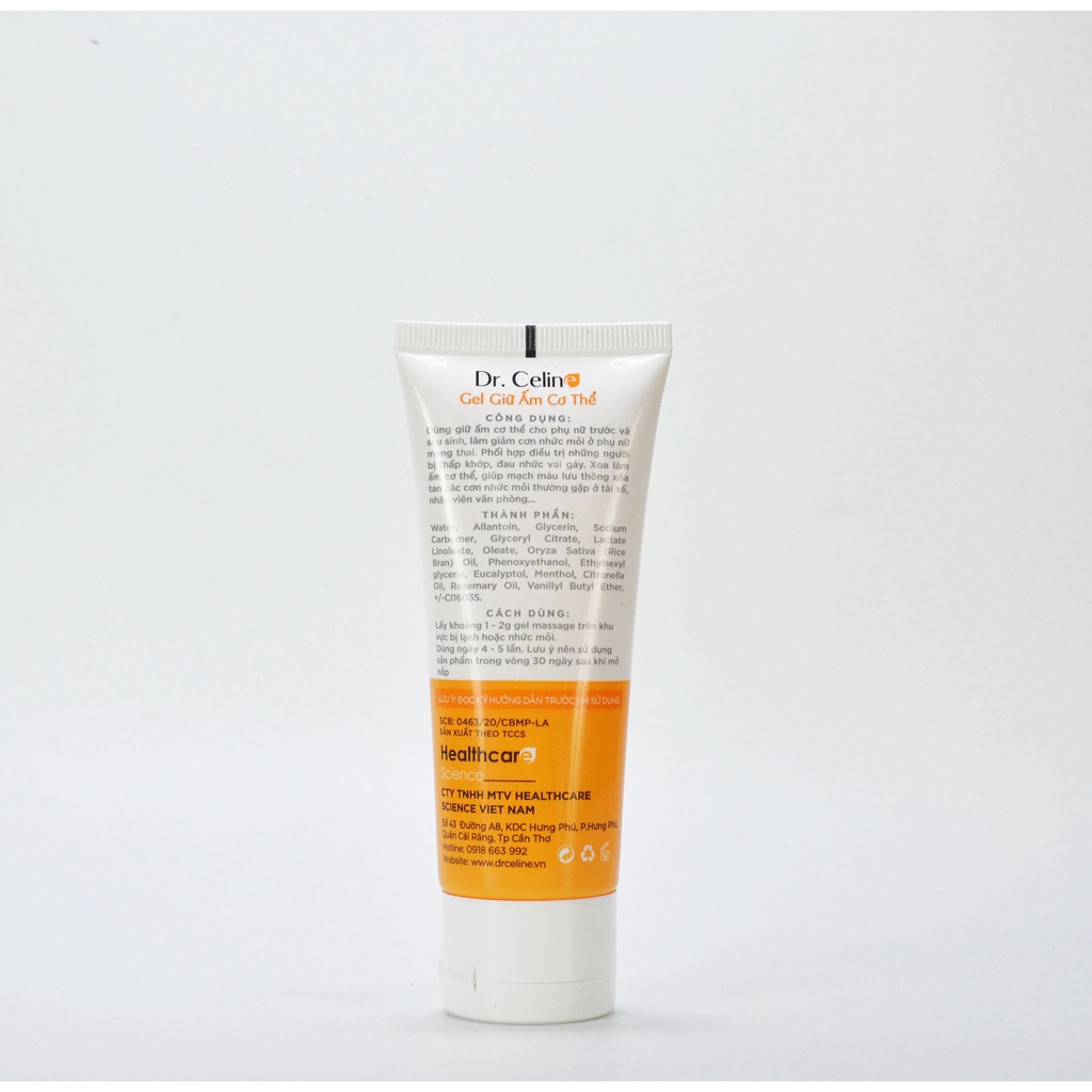 Gel giữ ấm, hỗ trợ giảm đau nhức Dr. Celine Warming Action Intensive Gel 50g