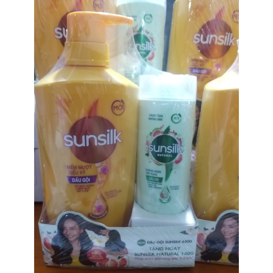 Dầu gội sunsilk vàng/ đen mềm mượt  650g