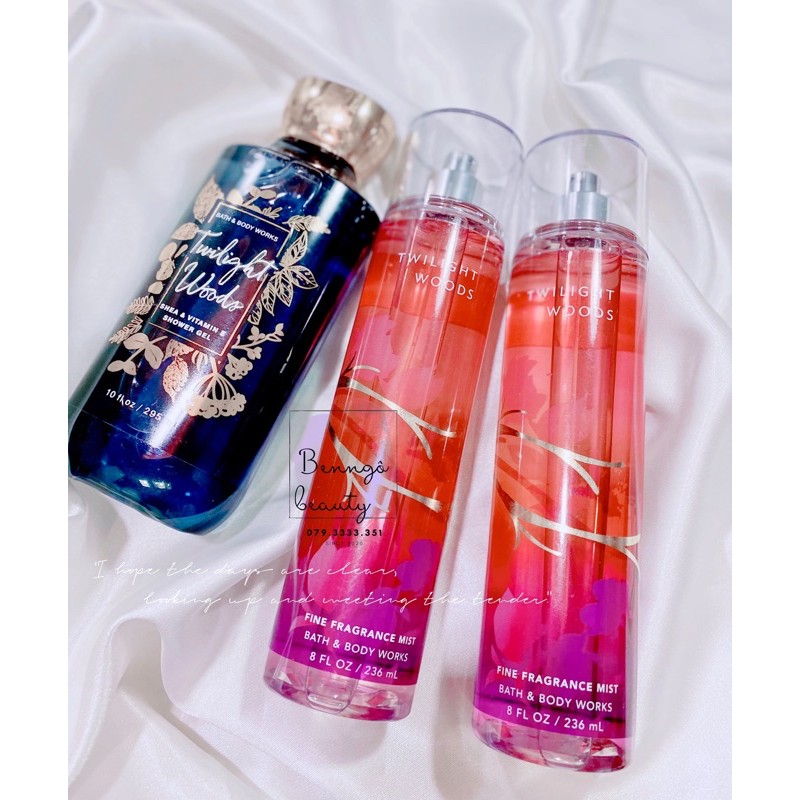 [BILL MỸ] TWILIGHT WOODS - BỘ XỊT THƠM DƯỠNG THỂ BATH AND BODY WORKS