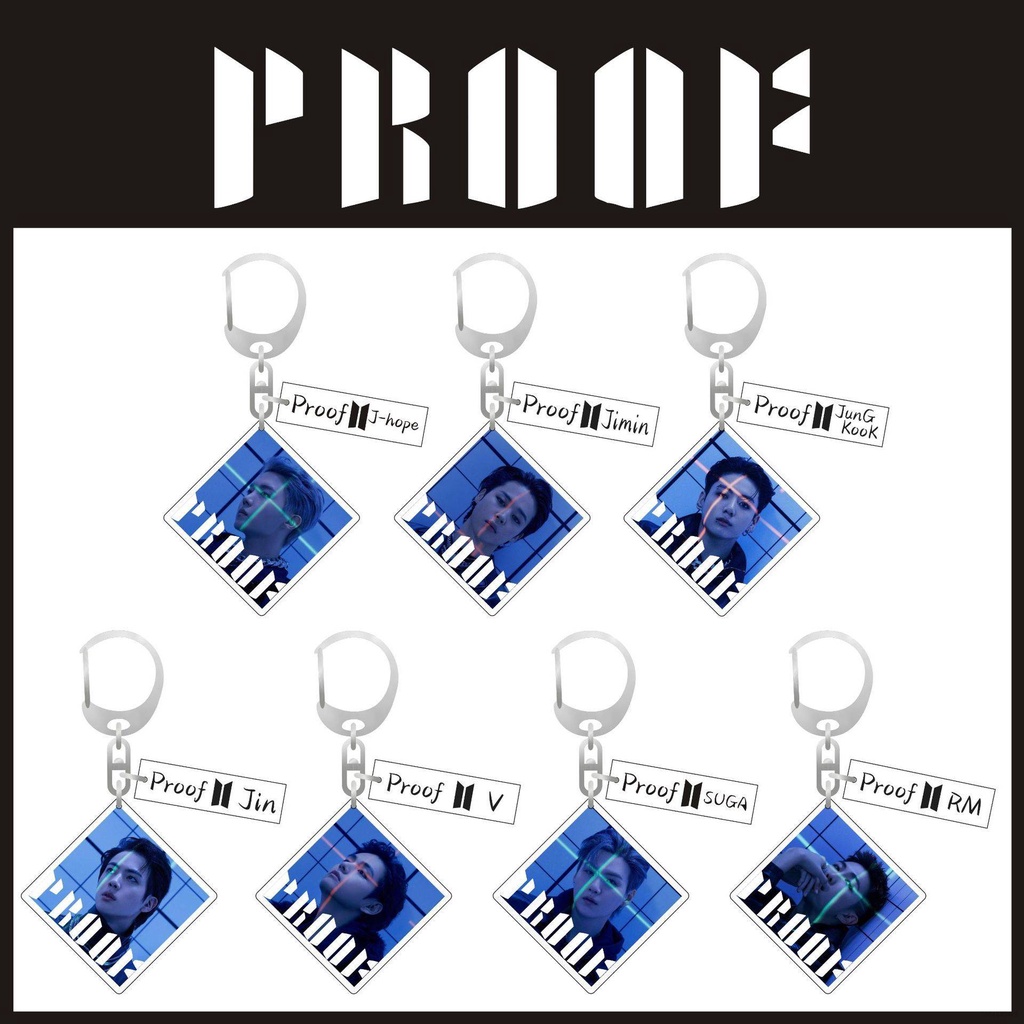 Móc Khóa Mặt Acrylic Chống Rơi Hình Album Mới Của BTS JUNGKOOK JIMIN V SUGA RAPMONSTER JIN J-HOPE