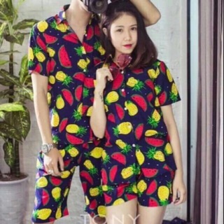 Bộ hoa quả cổ sơ mi đủ size