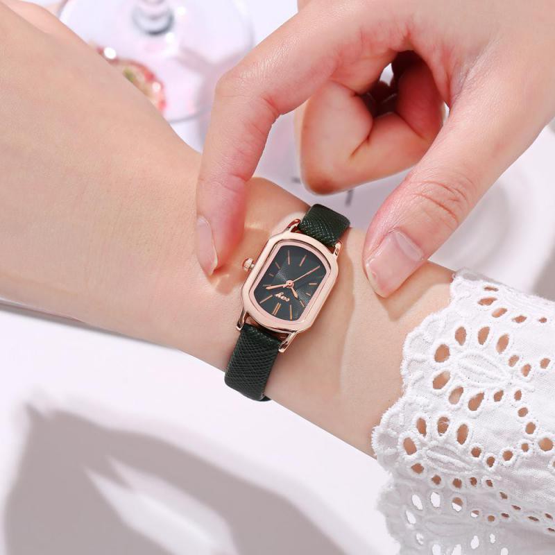 Đồng Hồ Nữ Dây Da C.A.Y - C01 - Mặt Hình Chữ Nhật - Viền Vàng Cao Cấp - Nhỏ Gọn Tinh Tế | BigBuy360 - bigbuy360.vn