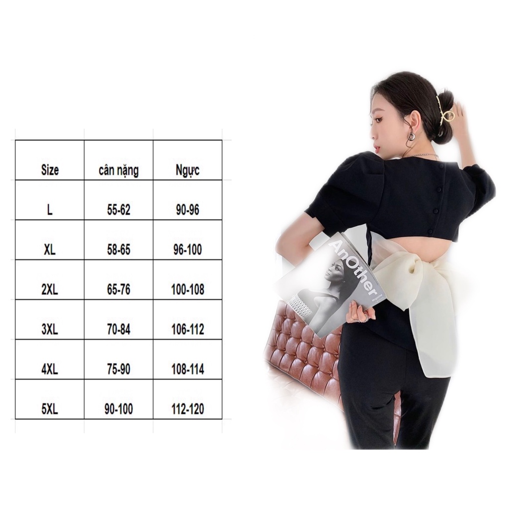 Bigsize 50 -100kg  áo lưng nơ hàng thiết kế cao cấp có mút ngực 2 lớp mặc đi tiệc, đi sự kiện sang chảnh