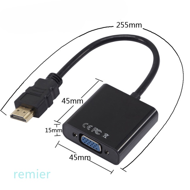 Dây Cáp Chuyển Đổi Hdmi 1080p Đầu Đực Sang VGA Đầu Cái Tiện Dụng