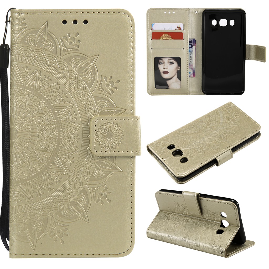 Bao da điện thoại dập hình hoa cho Samsung j5(2015) J5(2016) J5(2017) | BigBuy360 - bigbuy360.vn