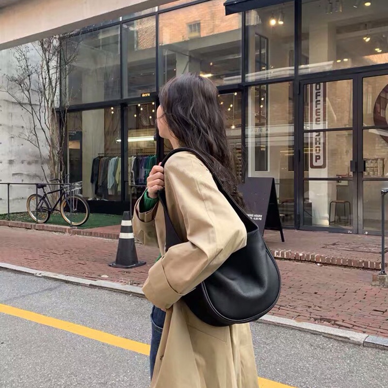 IELGY Túi Đeo Vai Da Mềm Cỡ Lớn Thiết Kế Đơn Giản Thời Trang Cho Nữ