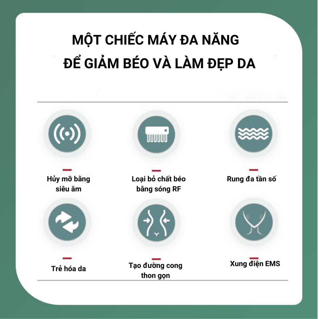 Máy Giảm Mỡ RF FAT REMOVAL, Máy Massage Giảm Béo Giảm Mỡ Bụng Toàn Thân Công Nghệ Siêu Âm RF, Nâng Cơ Trẻ Hóa Da Mặt