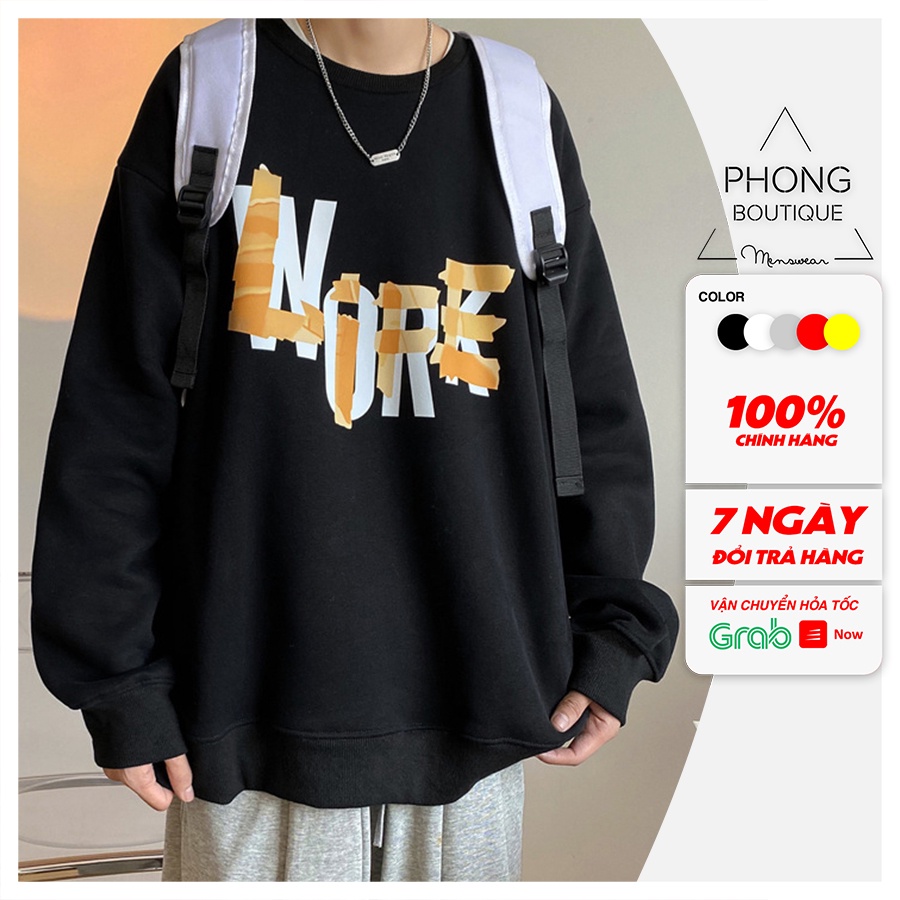 Áo dài tay Lore NỈ BÔNG Unisex Phong Boutique Basic Sweater Ulzzang cặp đôi nam nữ form rộng oversize Hàn Quốc