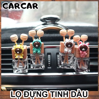Lọ đựng tinh dầu nước hoa ô tô cài cửa gió gắn hình Brown và những người bạn xinh xắn