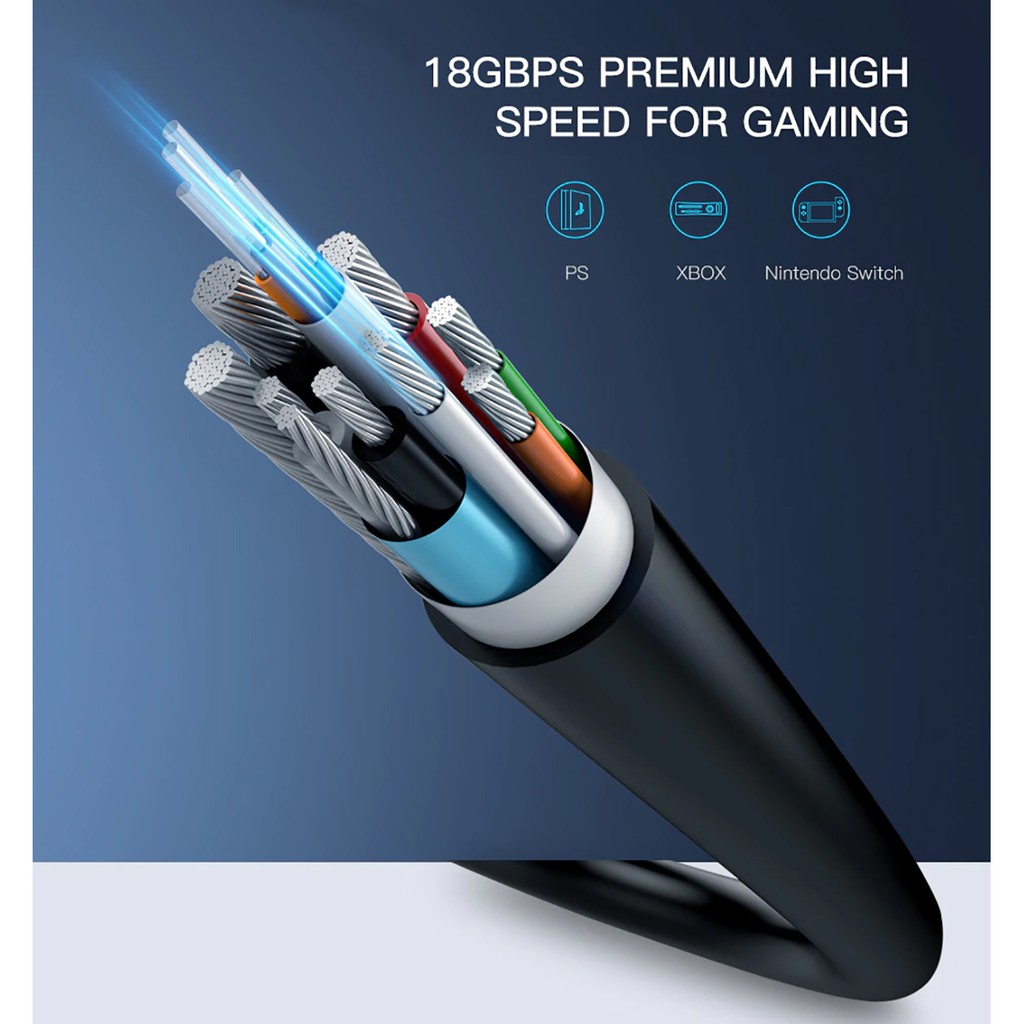 Cáp HDMI 2.0 4K*60Hz Sợi Quang Cao Cấp UGREEN HD132 Chính Hãng - 15M, 20M, 30M, 40M ... 100M