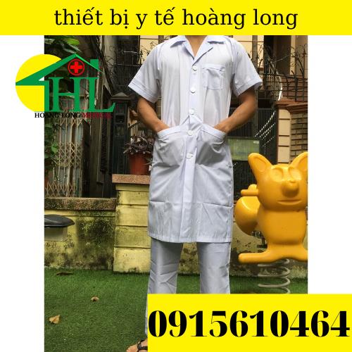 Bộ Quần Áo Blouse (BluE) Bác Sĩ Nữ Cộc  Tay Dáng Dài