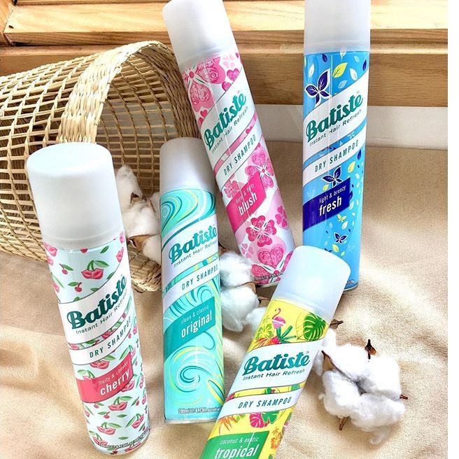 [CHÍNH HÃNG][Đủ Mùi] Dầu Gội Khô Batiste Instant Hair Refresh Dry Shampoo 200ml