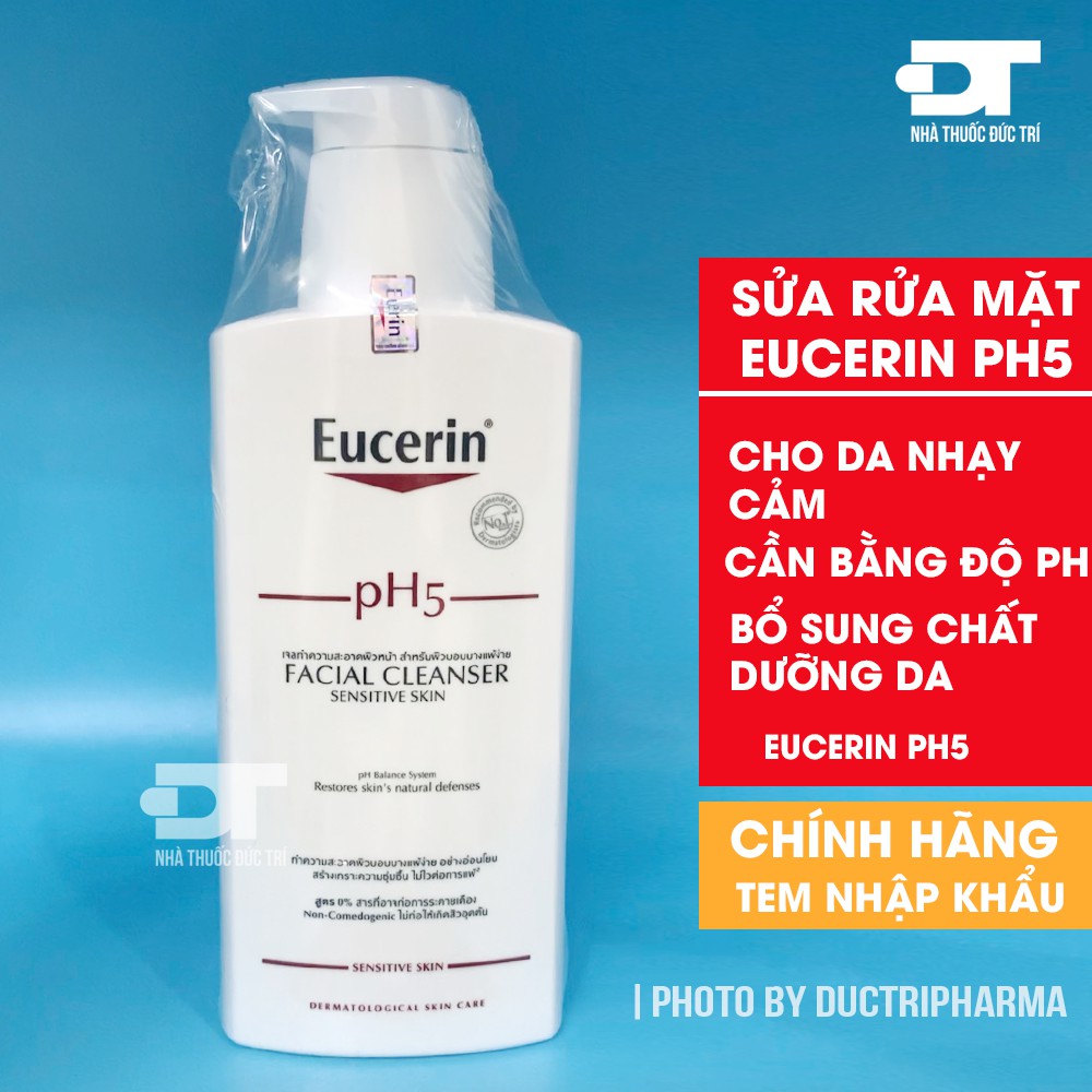 Sửa Rửa Mặt Eucerin pH5 Cho Da Nhạy Cảm Facial Cleanser - Eucerin PH5 Facial Cleanser Sensitive Skin