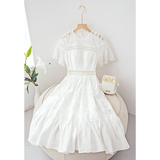 SÒ VINTAGE - DONY Đầm xoè tay cánh tiên phối ren