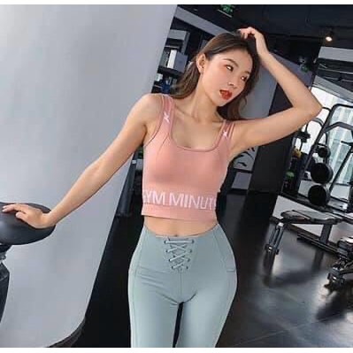 ÁO TẬP GYM NỮ,ÁO CROTOP CHỮ U DỆT KIM CAO CẤP THỂ THAO NỮ