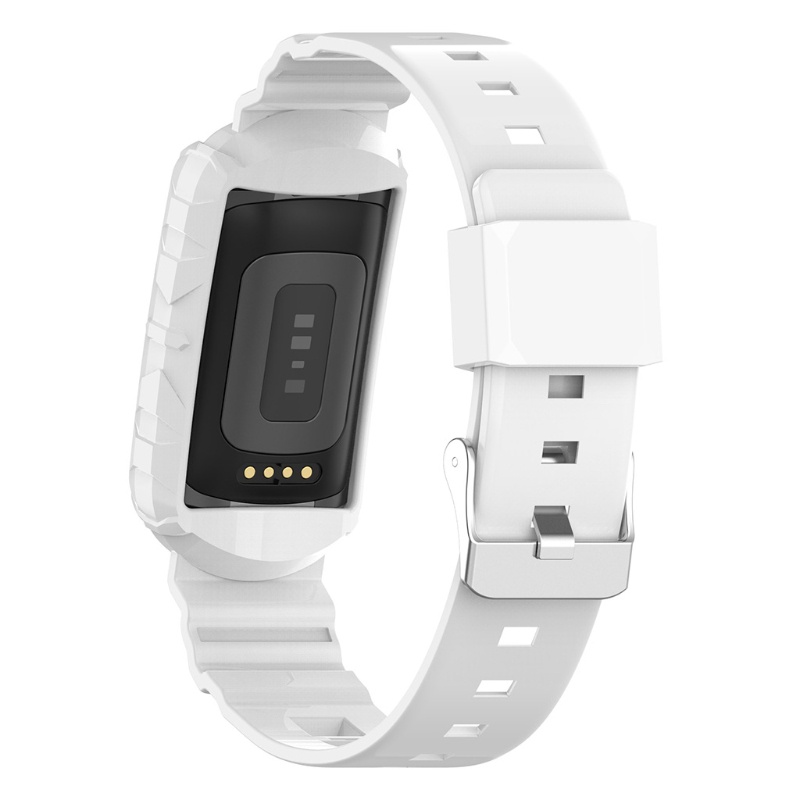 Dây Đeo Thay Thế Chất Liệu Silicon Màu Trơn Cho Fitbit- Charge5 3 SE