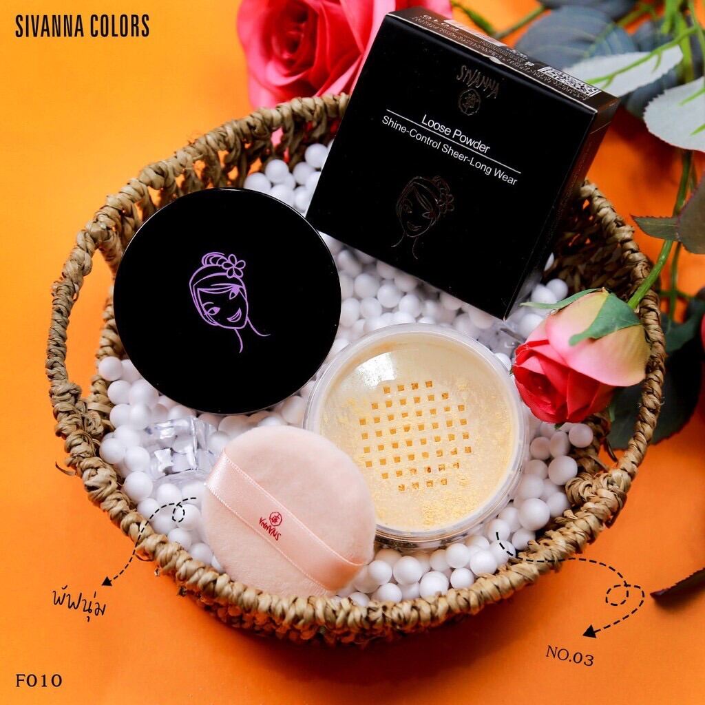 Phấn Phủ Sivanna Loose Powder mỏng nhẹ, kiềm dầu Thái Lan