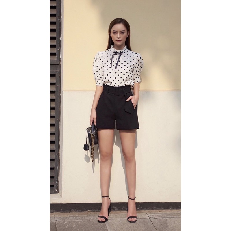 ÁO KIỂU NỮ - CHẤM BI - ĐI CHƠI HAY CÔNG SỞ ĐỀU HỢP - DỄ PHỐI CHÂN VÁY - QUẦN TÂY - SHORT - RẤT THỜI TRANG - GEM.VN