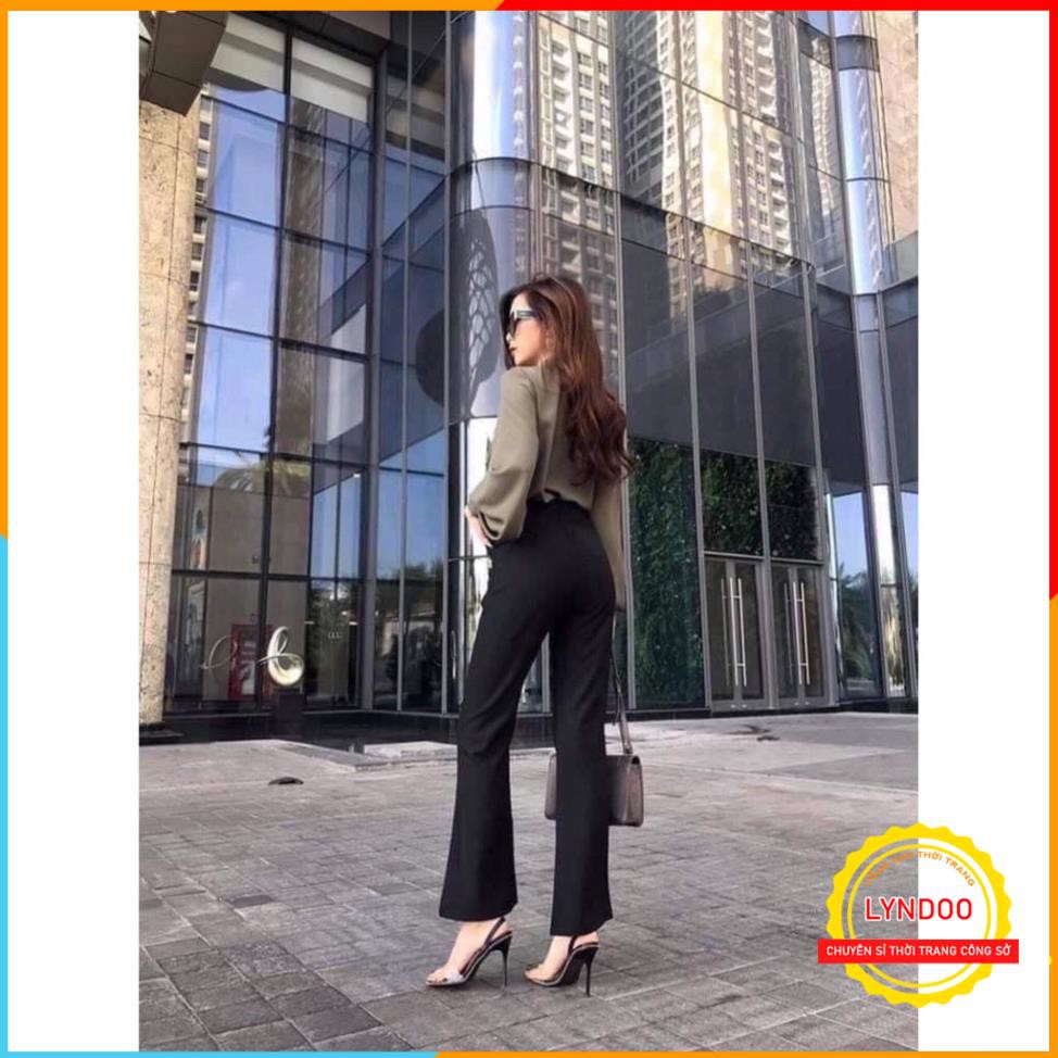 Quần tây ống loe lưng cao 💖 𝑭𝑹𝑬𝑬𝑺𝑯𝑰𝑷 💖 Quần tây nữ ống loe vải tuyết mưa Siêu tôn dáng, mặc là mê | BigBuy360 - bigbuy360.vn