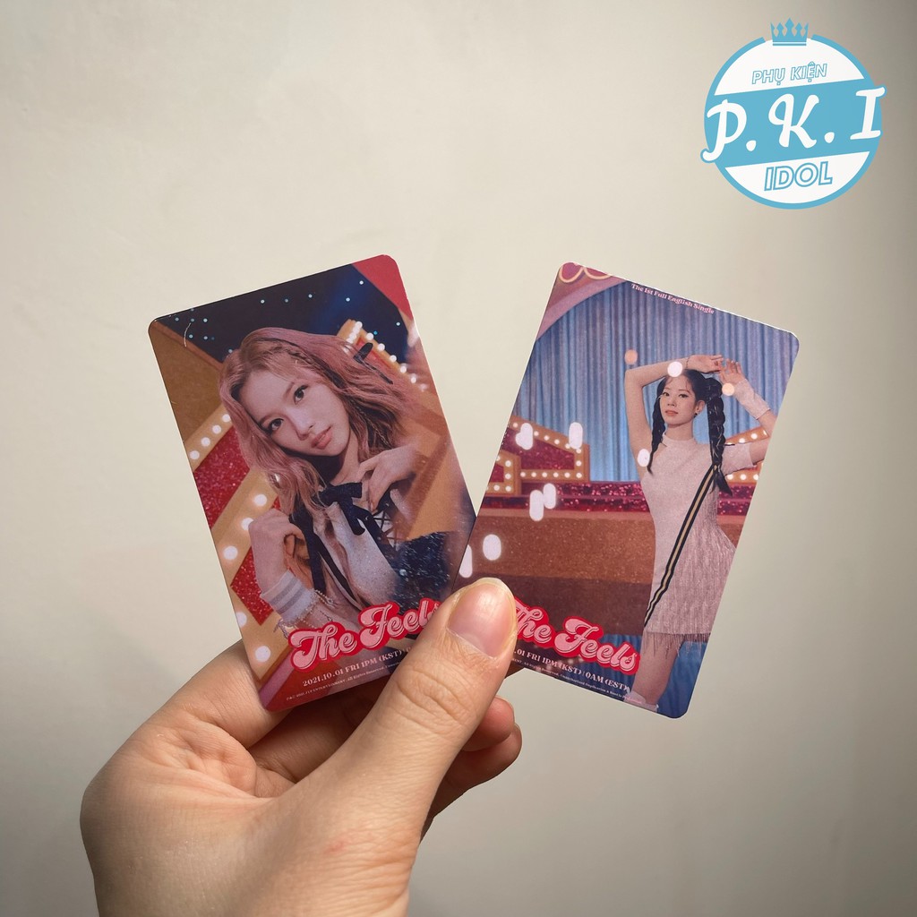 Bộ Card Twice MV The Feels Mới Nhất - Bo Góc Ép Lụa Siêu Bền