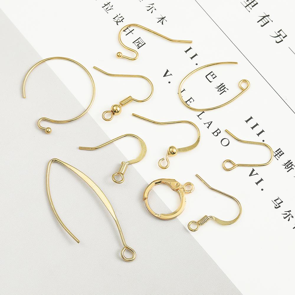 Set 10/ 20 móc khuyên tai DIY mạ vàng 18K thời trang thủ công