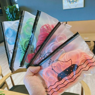 Set 100 dây chun buộc tóc co giãn dễ thương cho bé gái